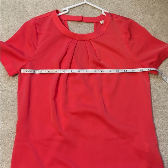 J.Crew size XXS coral blouse open back with snap closure - Picture 5 of 6
